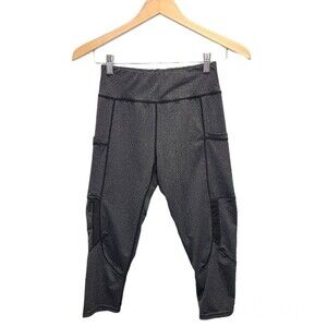 Dark Grey Activewear Mesh Leggings S/M